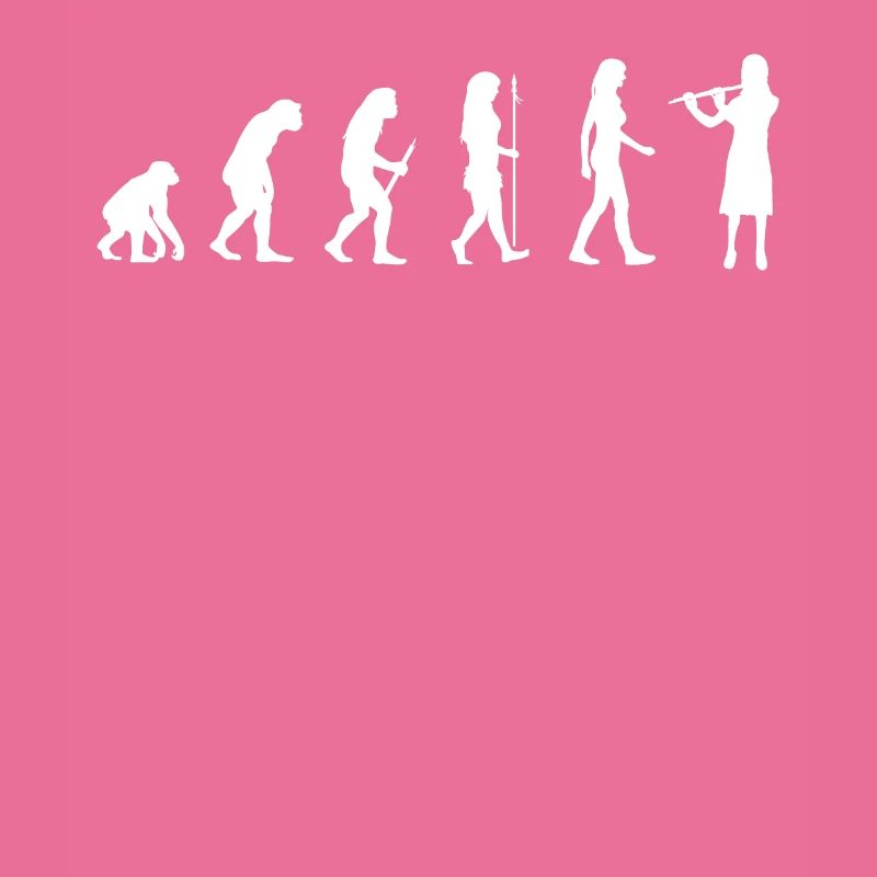 Querflötenspieler Geschenk Evolution Man