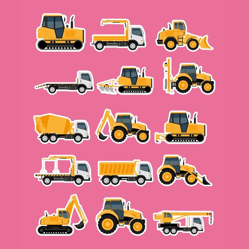 Construction site construction vehicles collection excavator gift