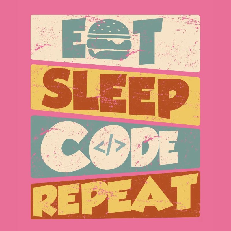 Programmierer Entwickler IT Spruch Eat Sleep Code