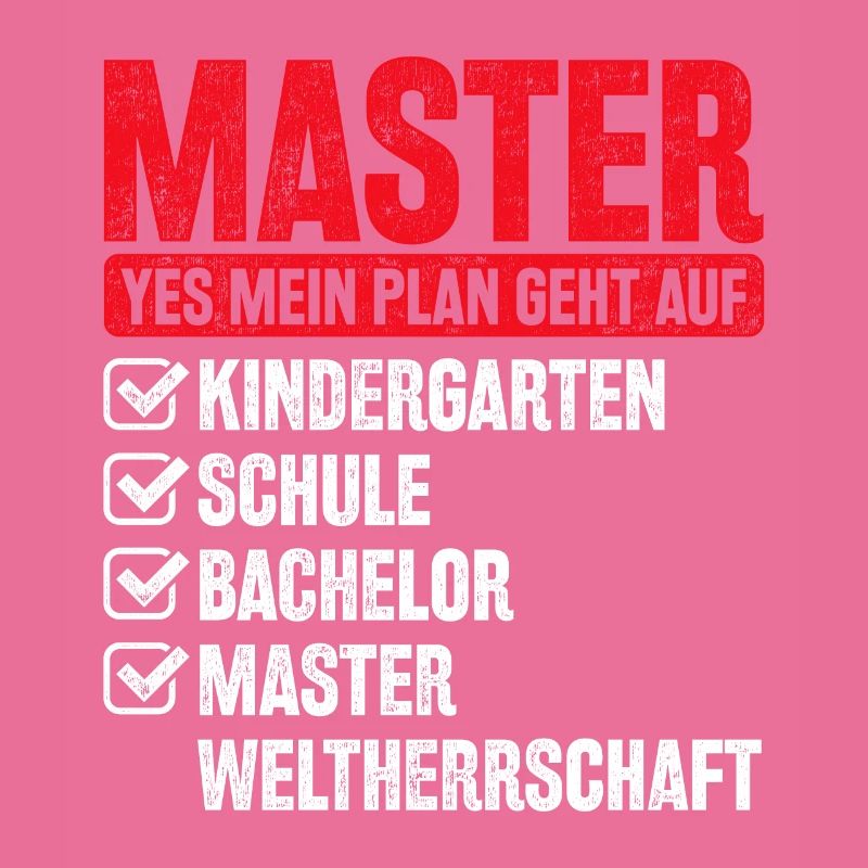 Master Abschluss Geschenk Plan Weltherrschaft