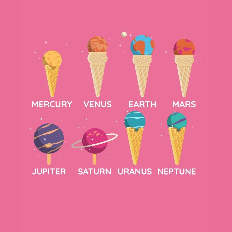 Sonnensystem-Eiscreme