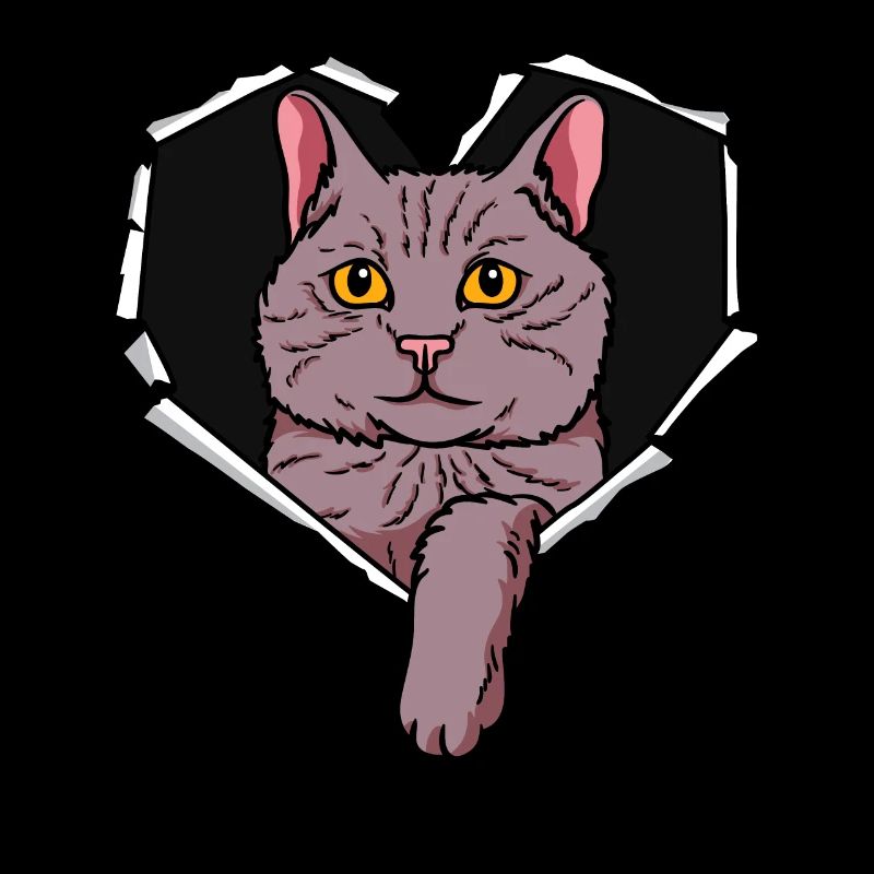 Chat de fissure de trou déchiré