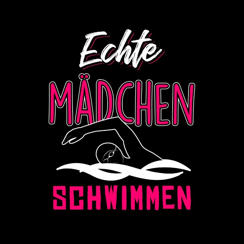 Echte Mädchen schwimmen