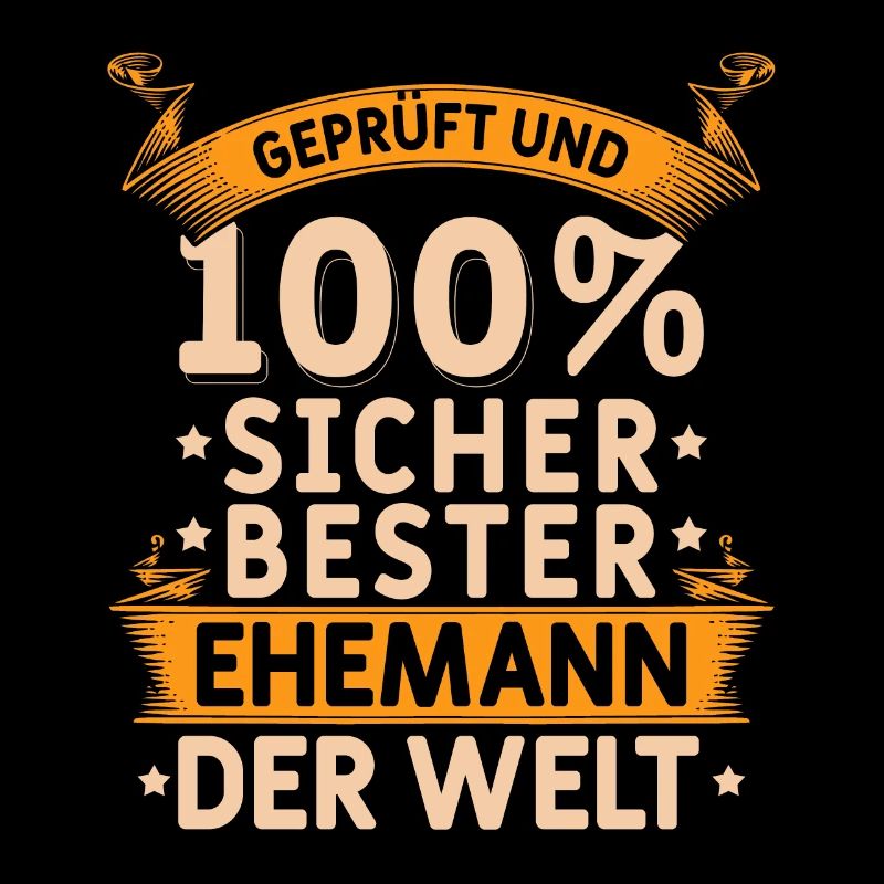 100% Sicher Bester Ehemann Der Welt Geschenk Mann