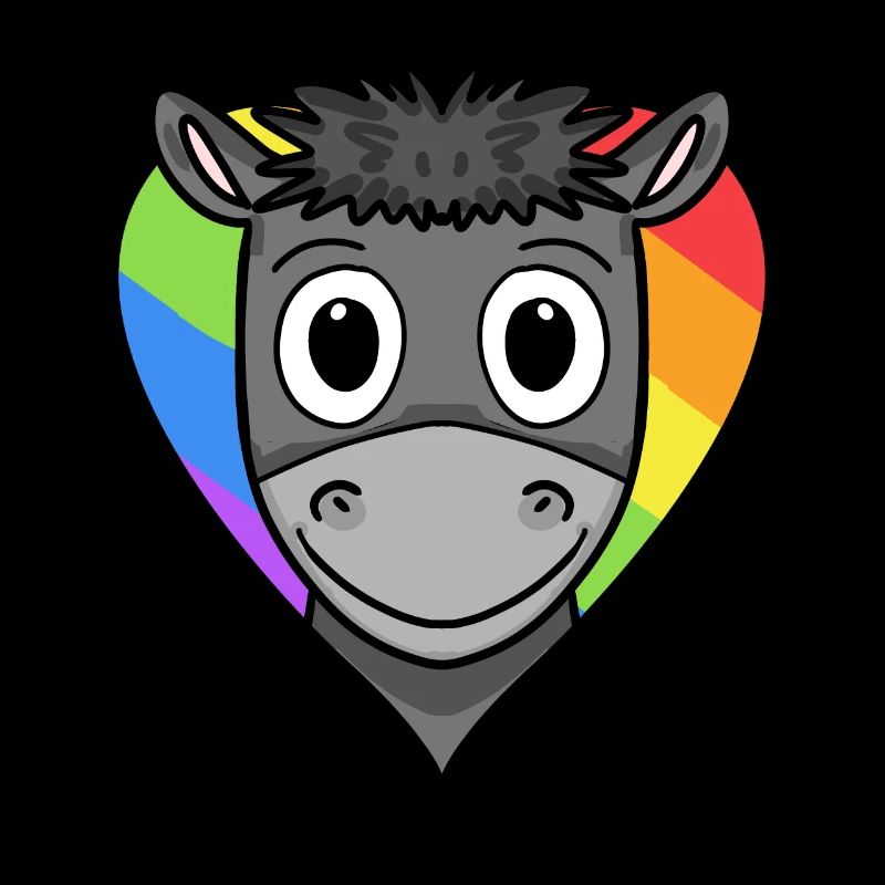 Esel Lgbt Regenbogen Farben