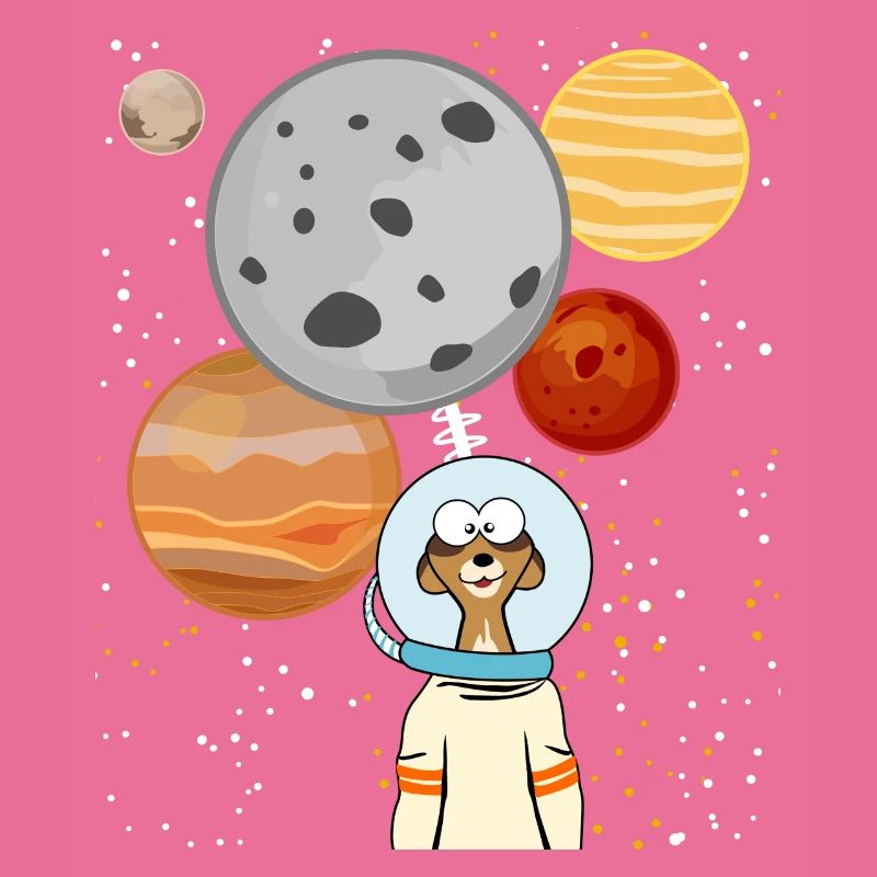 Planètes spatiales des astronautes suricates