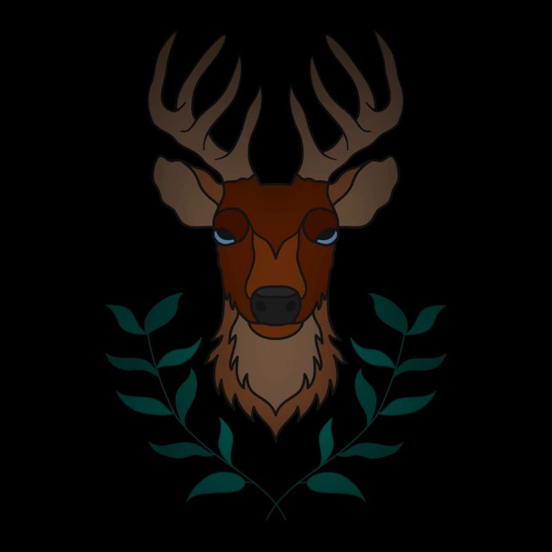 Rothirsch Geweih mit Hirschgeweih