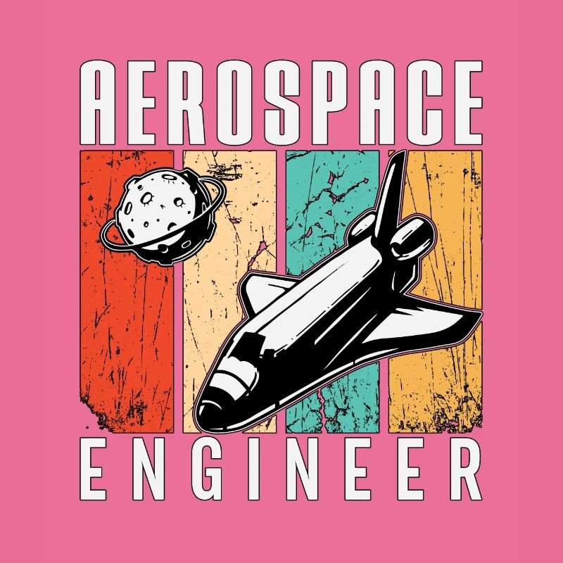 Aerospace Engineer Rocket Space Engineering Retro
