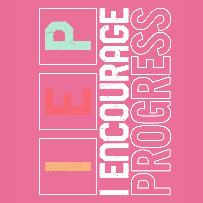 Chemise SPED, IEP J’encourage le progrès, enseignant