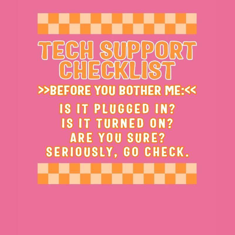 Chemise de technicien informatique, liste de contrôle du support technique