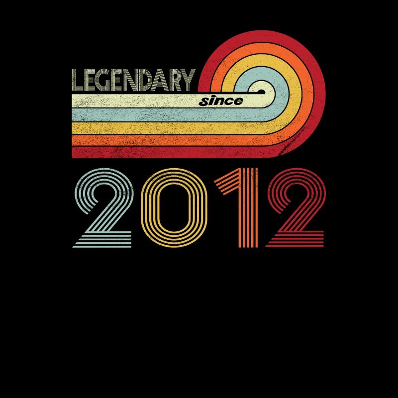 2012 Geburtstag Legendary since Vintage Rainbow