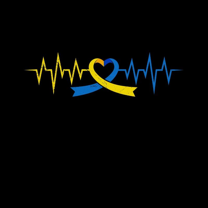 Down Syndrome Awareness Loop blue yellow