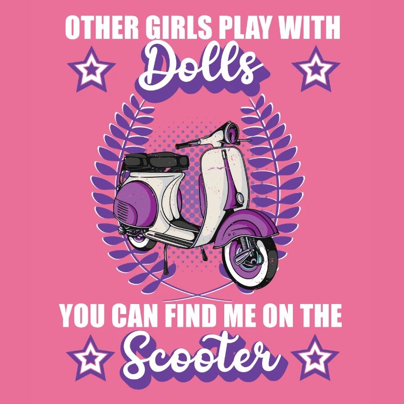 Roller Rollerfahrerin Moped Mädchen Geschenk