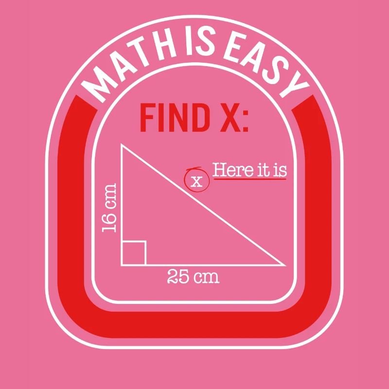 Math Shirt, Math Is Easy Find X Here It Is Tee,