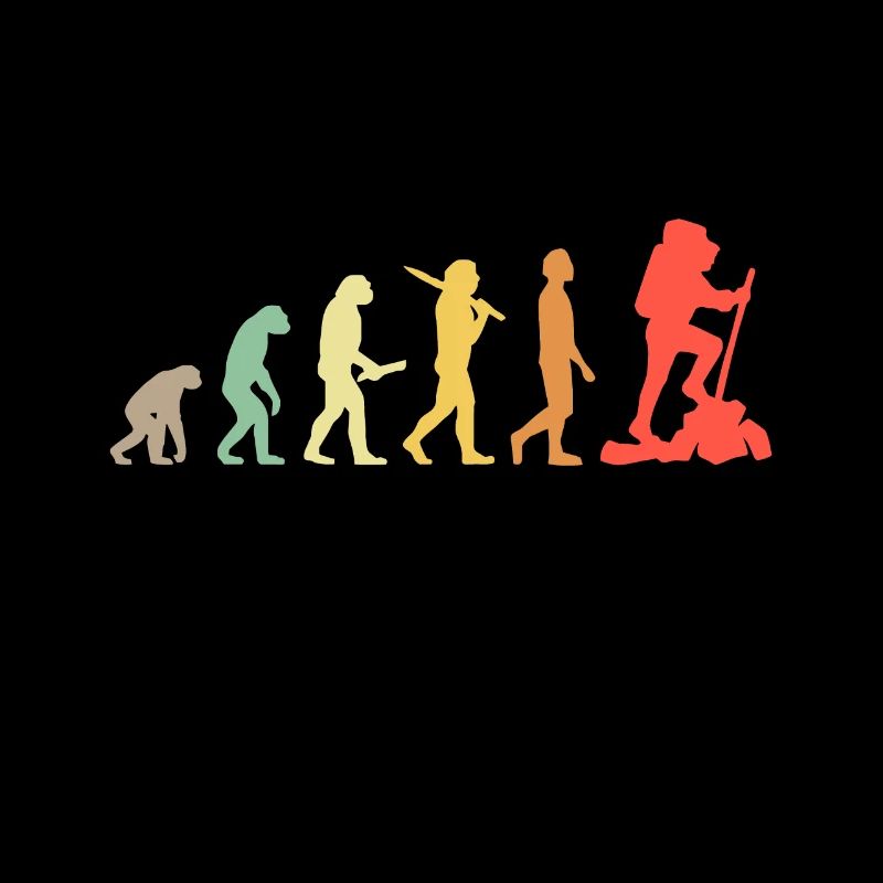 Retro Hiking Evolution Cadeau pour les randonneurs