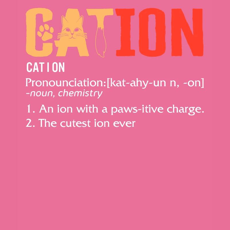 Science chemise, Cation 5 Tee, mignon Pawsitive,