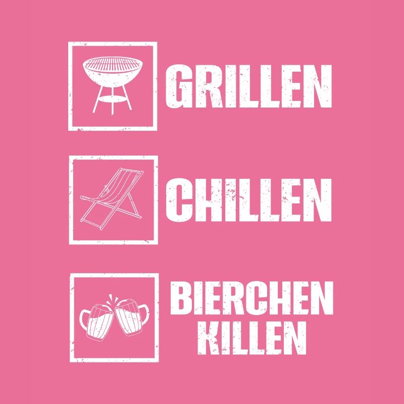 Grillen Chillen Bierchen Killen Bier BBQ Grill