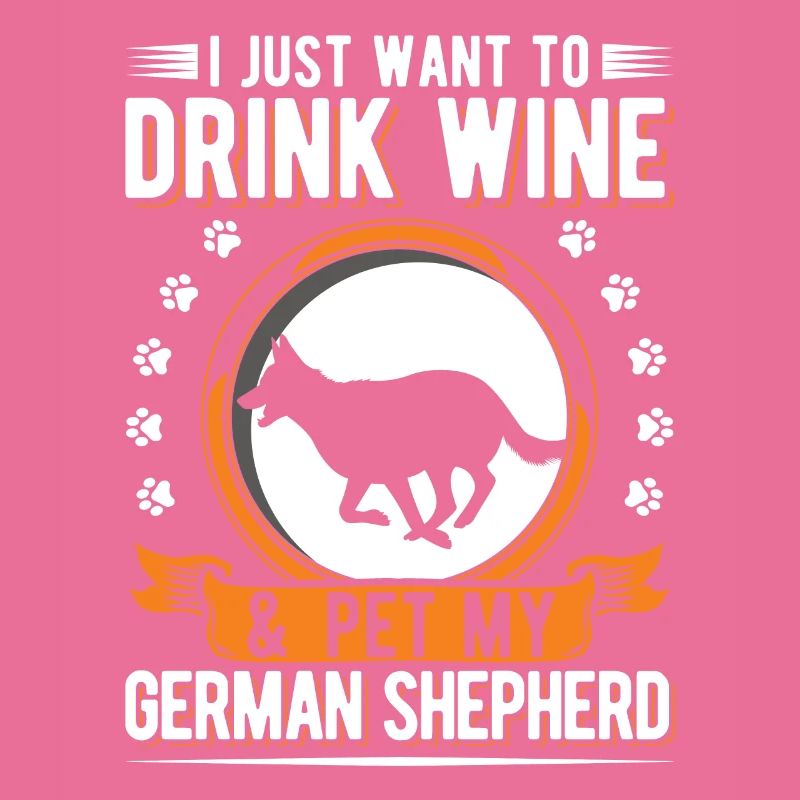 German Shepherd and Wine