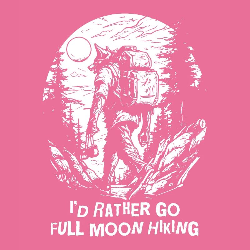 Werewolf goes on full moon hike