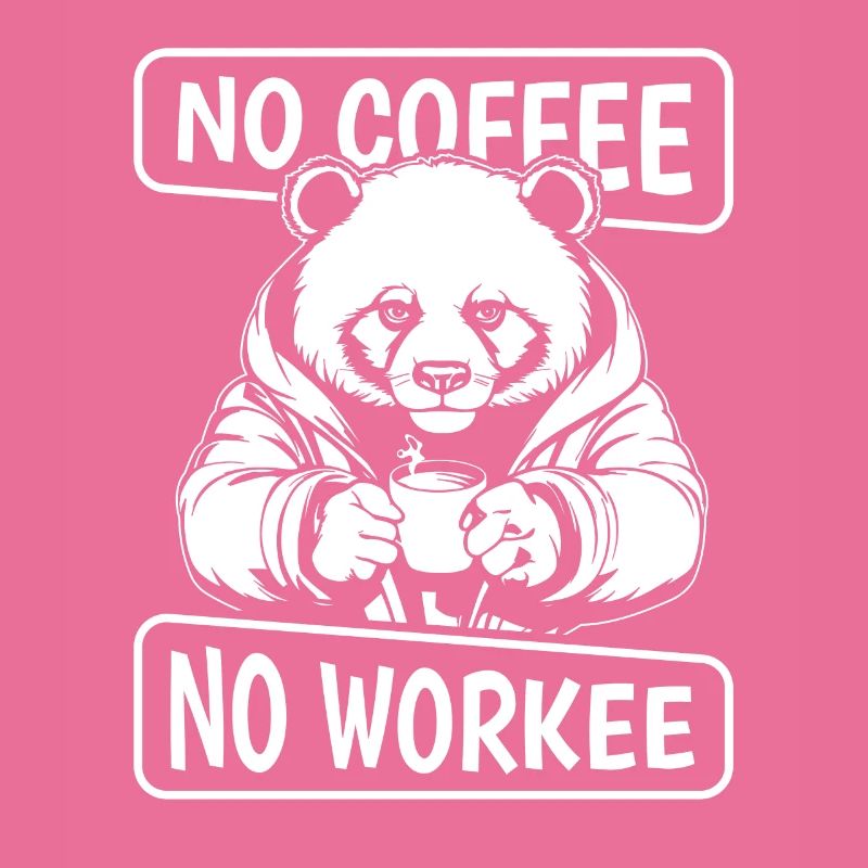 Café Café Panda Bear Pas de café Pas de Workee