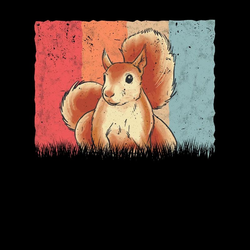 Eichhörnchen Écureuil rétro