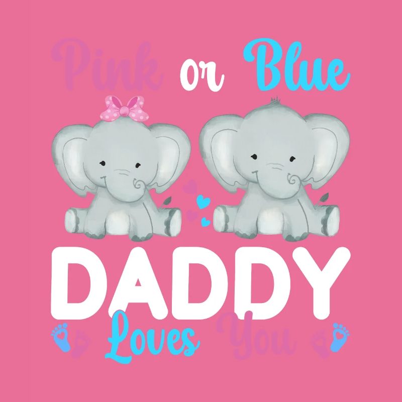 Pink Oder Blue Daddy Liebt Dich Geschlecht