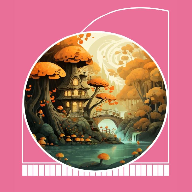 Loup-garou feuille Ride Cottagecore Toadstool Library