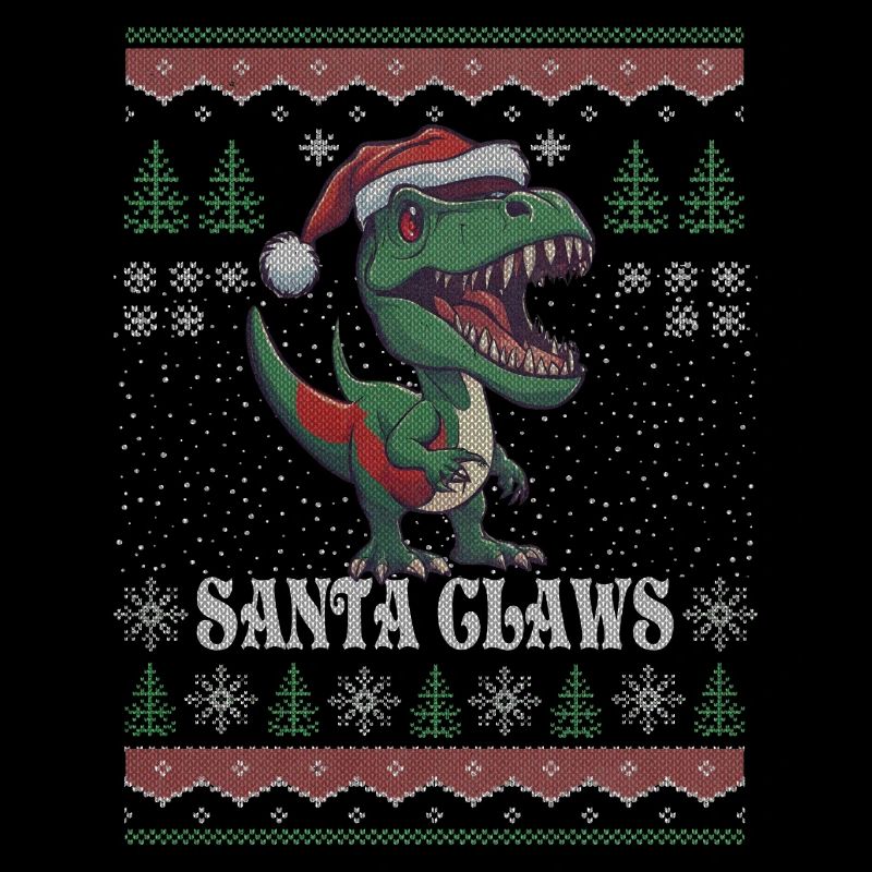 Santa Claws Kinder hässlicher Weihnachtspullover D