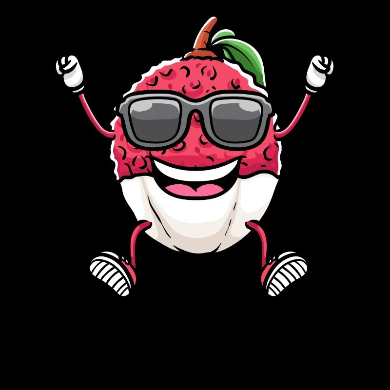 Dancing lychee with sunglasses lychees