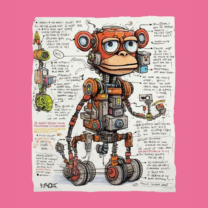 Die Struktur des Roboter-Affen