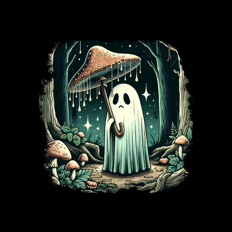 Cottagecore Ghost Mushroom Esthétique des champignons