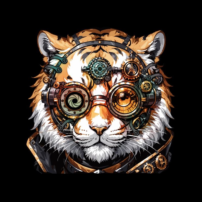 Steampunk Tiger Geschenk Kinder Tiger