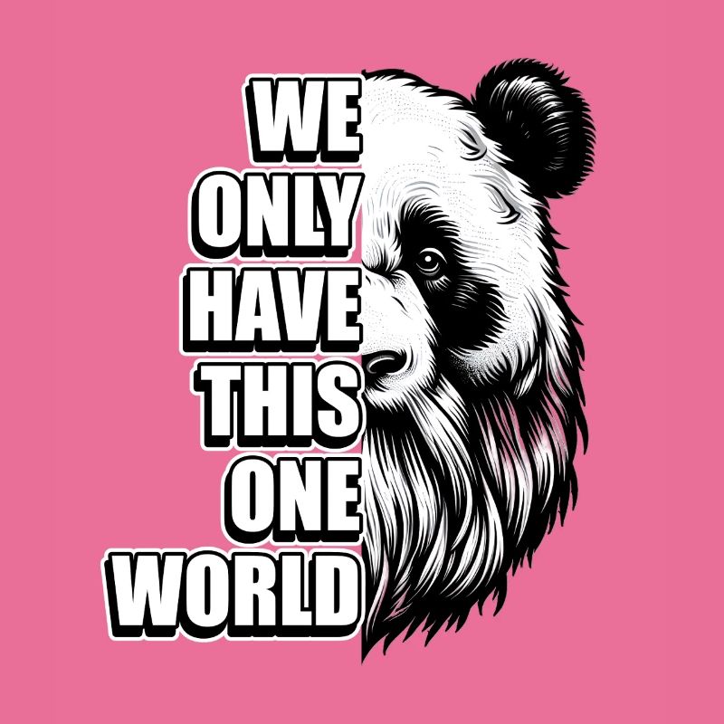 alter Panda mit Bart Panda Spruch Motive