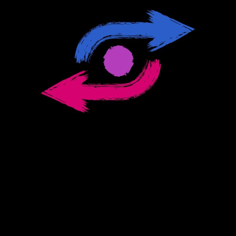 Bisexual Pride Arrow Icon Flag Colors Graphic