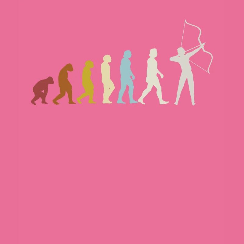 Bogenschießen Evolution Bogenschütze Vintage