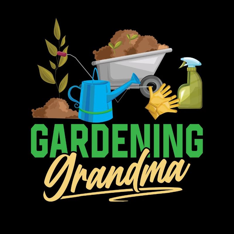 Gartenarbeit Oma Garten Großmutter Gärtnerin