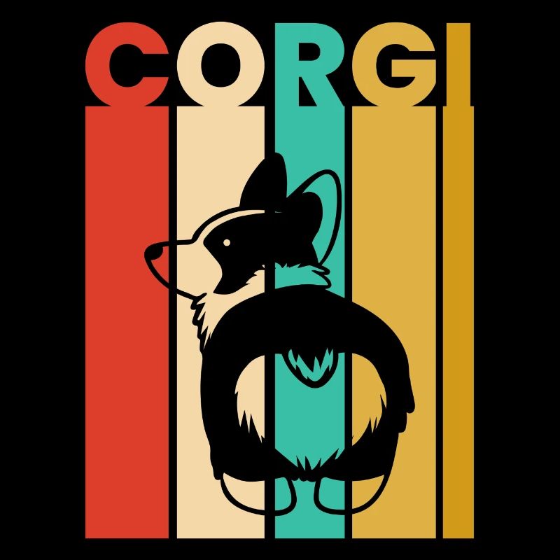 Corgi-Liebhabergeschenk, Weinlese-Corgi-Hintern, Corgi-Hintern