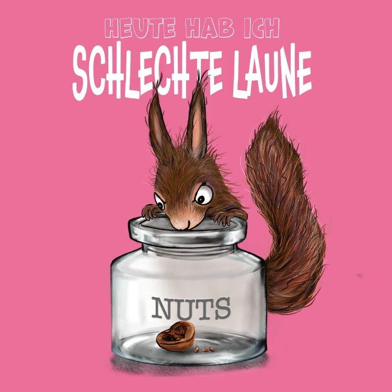 Schlechte Laune süßes Eichhörnchen