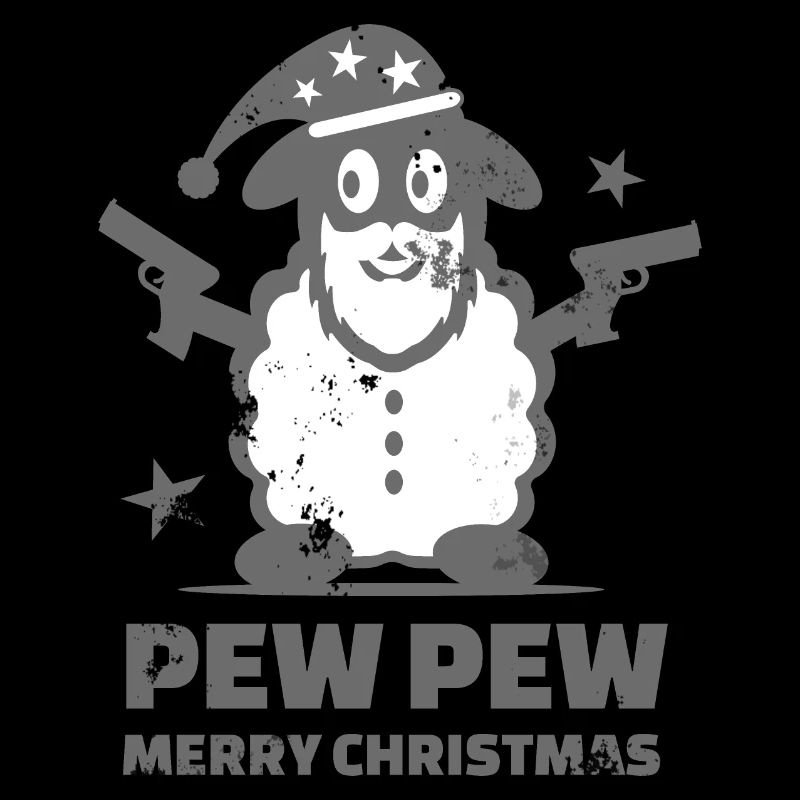 Schaf Pew Pew Merry Christmas Geschenk