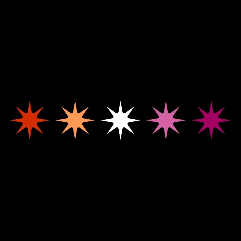 Subtle Lesbian Pride stars