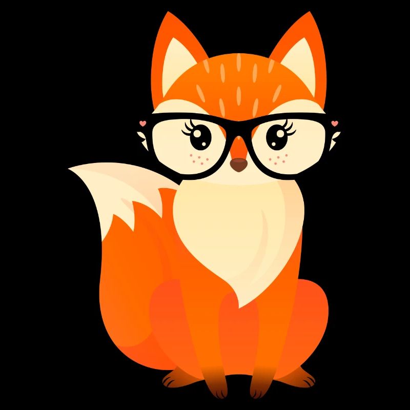 Fuchs Mit Brille Einschulung Schule Schlau