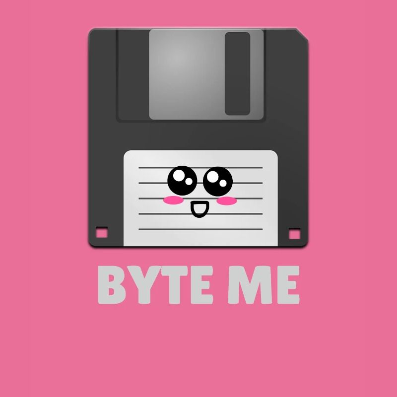 Byte Me Cute Diskette Pun