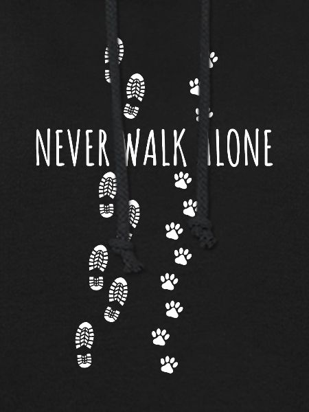 NEVER WALK ALONE | Dog sayings footprint paw