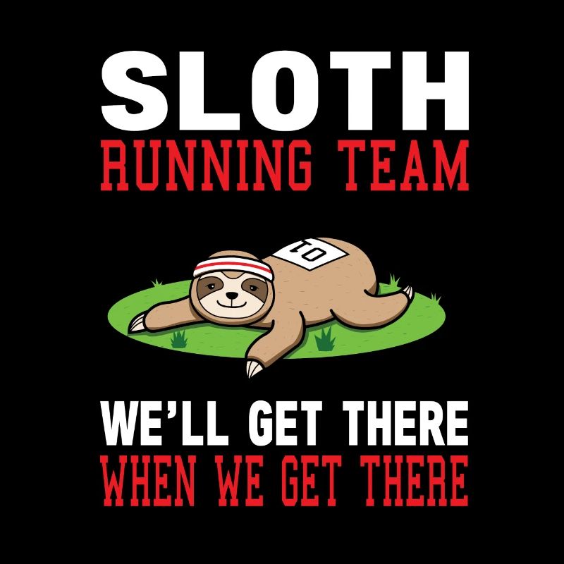 Napping Sloth Running Team Sloth Gift