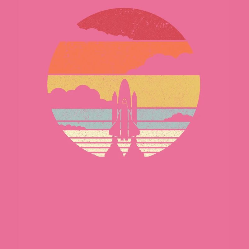 Space Shuttle Design. Retro Style Rocket Launch
