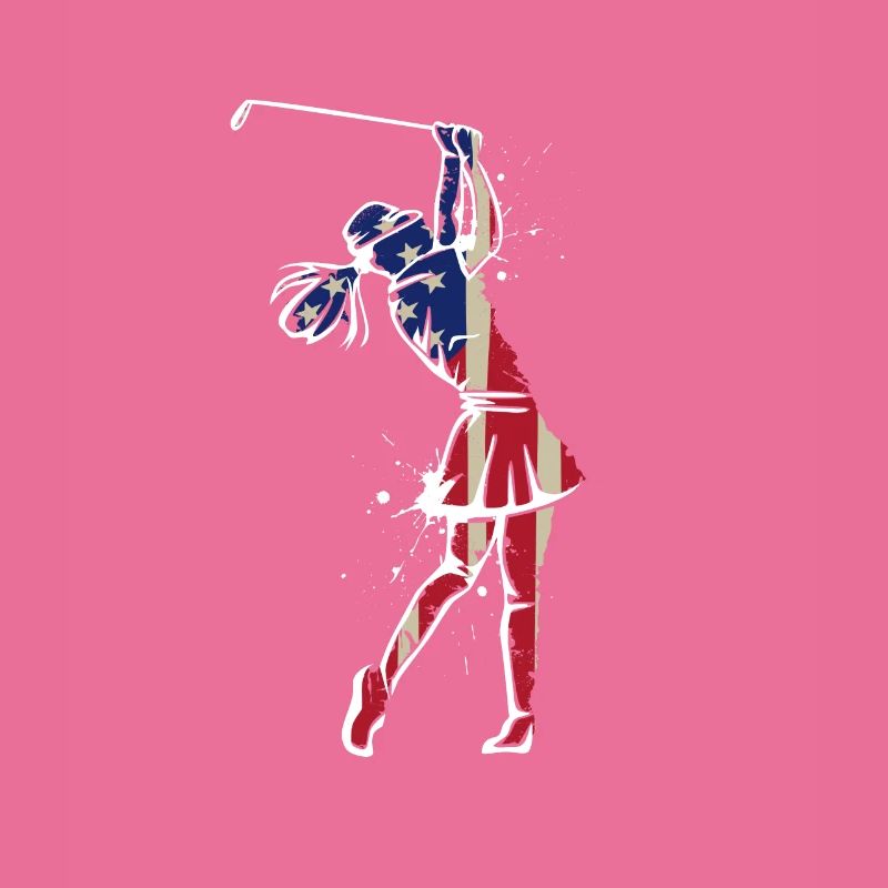 Conception de golf pour une golfeuse