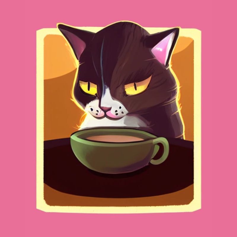 Kaffee Katze Müde Katze Kaffee