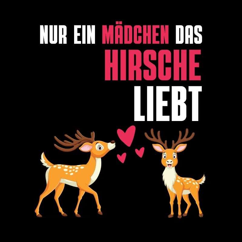 Hirsch Mädchen Waldbewohner Tier Geschenk Hirsch