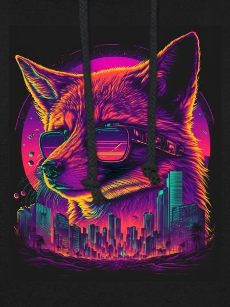 Retro Futuristic Synthwave Fox