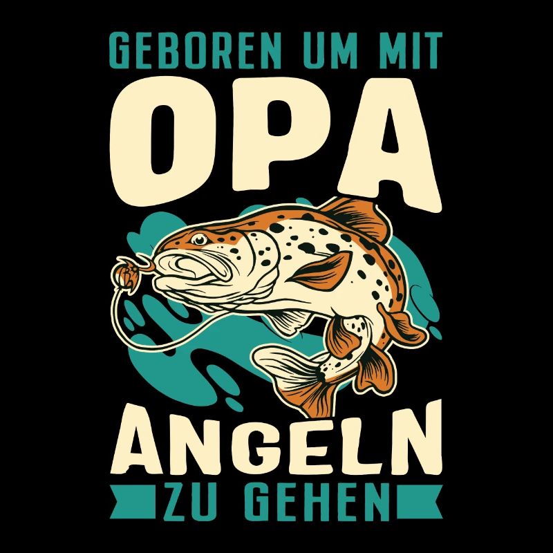 Opa Geboren Angeln Geschenk Kind